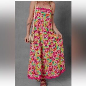 Umgee Caroline Maxi Dress with Ric Rac